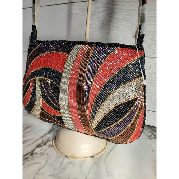 Beaded Art Deco Style Purse Hand Bag NEW Unused - Picture 2 of 10